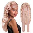 Bonnet BONNET QUEEN Silk Bonnet para tranças, champanhe extra longo