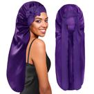 Bonnet de seda BONNET QUEEN extra longo para dormir roxo
