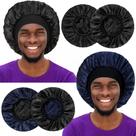 Bonnet Vidsel de seda acetinada reversível para homens e mulheres x2
