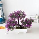Bonsai Artificial 25cm Realista de Plástico Bonsai Várias Cores Decoração Presente Enfeite Verde Amarelo Laranja Cor:Rox