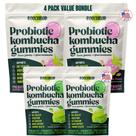 BoochBod Gomas de Kombucha Probiótica - Pack com 4