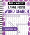 Book Brain Games com letras grandes e redemoinhos de busca de palavras