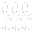 Book Ends MerryNine Acrílico, 6 peças para prateleiras transparentes