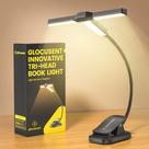 Book Light Glocusent Tri-Head 3 cores e 5 níveis de brilho