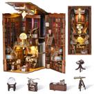 Book Nook Kit MiniCity Beyond Library com luz LED e capa protetora contra poeira