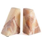 Bookend karibiber Marble Mexico Onyx Conjunto de 2 livros pesados