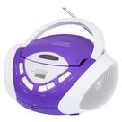 Boombox portátil de CD/MP3 HANNLOMAX HX-320CD AM/FM Rádio roxo