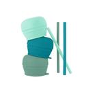 Boon Tapas y Pajillas de Silicona para Vasos Entrenadores 3-Pack Verde