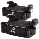 Booster Diono Connect3 R sem Encosto (2 Lugares, 18-54kg) - Preto