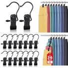 Boot Hangers Clips Besslly for Closet, pacote com 36 unidades pretas Boot Hangers Clips Besslly for Closet, pacote com 36 unidades pretas
