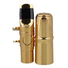 Boquilha para saxofone soprano Yibuy 7 em latão dourado
