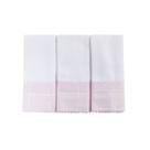 Boquinha Fralda 3 Peças Barrado - Boston Rosa Boquinha Fralda 3 Peças Barrado - Boston Rosa