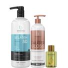 Borabella Selagem 3D 1Litro + Cauter Gloss 500ml + Argan 7ml