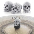 Borboleta D-Tuner Caveira Prata Skull Cymbal para estantes de prato padrão 8mm kit com 3 unidades