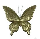 Borboleta Decorativa em Poliresina Dourada 19x17x3cm Borboleta Decorativa em Poliresina Dourada 19x17x3cm