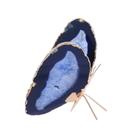 Borboleta Em Pedra Ágata Azul Banhada Borboleta Em Pedra Ágata Azul Banhada