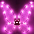 Borboleta LED Fairy Wings quescu Light up para adultos rosa