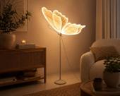 Borboleta Luminária LED com base Bivolt Branco Quente