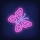 Borboleta neon
