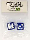 Borboleta Tribal Percussion Dados Azuis para Estantes de Prato 8mm Kit com 2 Unidades