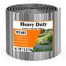 Borda de jardim de metal MTART 15 cm 12 m de prata ondulada