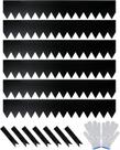 Borda de jardim no valor de aço de 40" x 16,5 cm, pacote com 6 unidades, revestida de preto
