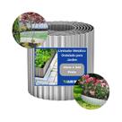 Borda de Metal Resistente para Hortas 10cm x 3mt Prata