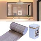 Borda de papel de parede FEILAYS PVC de grão de madeira impermeável 15cm x 10m