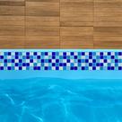 Borda De Vinil Para Piscina Faixa Adesiva 1mx30cm 12und azul mix