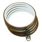 Bordado, argolas, guofa, círculo redondo, 21 cm, 5 peças, marrom