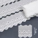 Bordado Inglês BA010 Branco - 7 cm - 100% Algodão