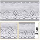 Bordado Inglês BP017 001 Branco - 5 cm