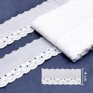 Bordado Inglês de Algodão 4,0cm Círculo 475858 Branco - 13,7 Metros