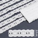 Bordado Inglês PA010 001 Branco - 2,5cm 100% Algodão