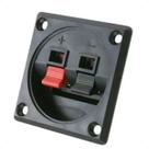 Borne Quadrado Preto Conector Universal para Caixa de Som Áudio, Terminal Durável e Fácil Instalação 2 Vias