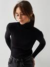 Bornladies básico gola alta blusas femininas outono inverno topos fino pulôver c