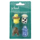 Borracha Bichinhos Escolar 4 Unidades School Basics Antiesfarelante