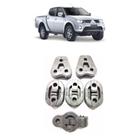 Borracha Coxim Escapamento L200 2.8 Kit Com 6 Peças