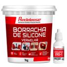 Borracha De Silicone Vermelha Rígida para Fundição Com Catalisador (1,050 Kg)