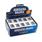 Borracha Escolar Pequena Macia para Apagar Traços de Lápis Caixa com 60 Unidades Branca