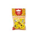 Borracha escolar ponteira emoticons yins paper com 4 pecas
