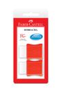Borracha Faber-Castell Max Branca Capa Plástica Vermelha com 2 Unidades