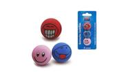Borracha fantasia bola carinhas com 3 un