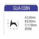 Borracha gua-038n vedacao janela e porta aluminio rolo 50mts