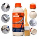 Borracha Líquida Elastomérica Vedaforte 1L Impermeabilizante Kit Pincel 2pol Laje Telhado Calha Fissura Concreto Cerâmica