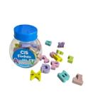 Borracha Mini Letras Pote Com 26 Unidades Tilibra