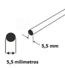 Borracha para Tela Mosquiteira Maciça 5,5 mm Preta - Rolo de 50 Metros