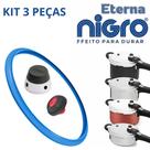 Borracha + Pino + Valvula Kit 3 Peça Reparo Eterna Nigro 3, 4.5 e 6L Panela Pressao Borracha + Pino + Valvula Kit 3 Peça Reparo Eterna Nigro 3, 4.5 e 6L Panela Pressao