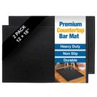 Borracha Protensils Bar Mat para bancada 45x30cm preta (2 unidades)