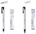 Borracha Tombow MONO Zero Silver com ponta redonda e quadrada
